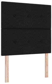 Boxspring Ágy Matrac Készlettel Fekete 90x200 cm Szövet