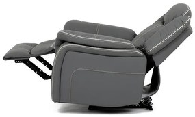 Elektromos vezérlésű szürke ökobőr dönthető fotel. TV-4119 GREY