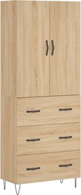 vidaXL sonoma tölgy szerelt fa magasszekrény 69,5 x 34 x 180 cm