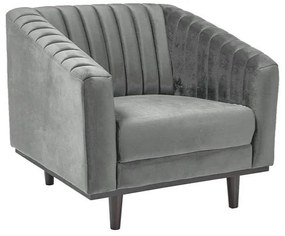 Asprey Velvet fotel, szürke/fekete