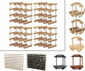 Bortartó állvány tölgy bortartó állvány Moduláris alkoholtartó állvány 36+9cipő Tölgy