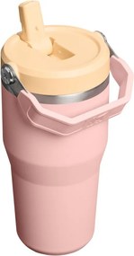 Barackszínű rozsdamentes acél termosz 600 ml IceFlow™ Flip Straw 2.0 Tumbler Peach Rose – Stanley