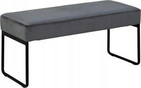 Széles, puha előszoba pad kárpitozott szürke Xenia előszoba