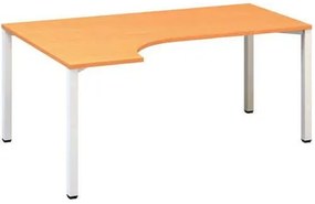 Alfa Office  Alfa 200 ergo irodai asztal, 180 x 120 x 74,2 cm, balos kivitel, bükk Bavaria mintázat, RAL9010%