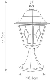 Elstead NR3-BLK - Kültéri lámpa NORFOLK 1xE27/100W/230V IP43
