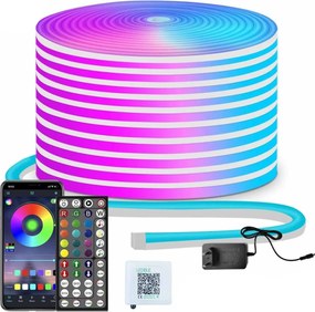 Rgb Led Szalag 15m Kültéri Vízálló IP65 Ledy 5050 24v Erős Bluetooth