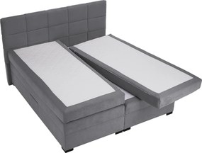 Boxspring ágy, 180x200, szürke, APRIL