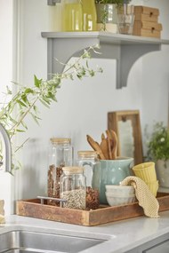 Üveg ételtároló BAMBOO bambusz fedéllel 1000 ml