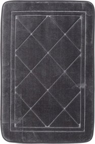 Fürdőszobaszőnyeg Hamilton rombusz sötétszürke 50x76cm