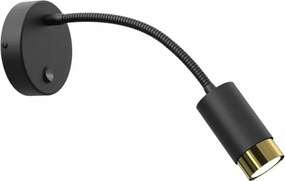 Ewilight Fali lámpa kapcsolóval Tube Lux flex miniGU10 fekete/arany