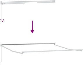 Barna kézzel kihúzható napellenző 300 x 250 cm