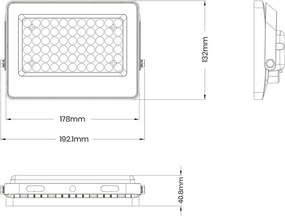 Eko Light FOKUS EKO9091 Halogén reflektor 1x60W/LED 6000K 900lm IP65