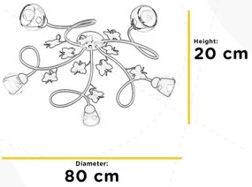 ONLI - Gyerek csillár BUTTERFLY 5xE14/6W/230V
