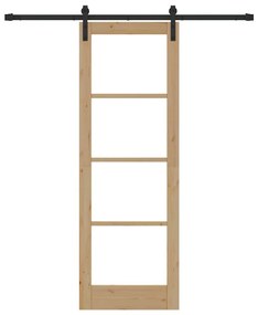 Csúszó ajtó ORKDAL Barna 73.5 x 211 cm Tömör fenyőfa