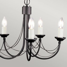 Elstead Lighting CARISBROOKE CB5-BLACK Csillár 5x60W/E14