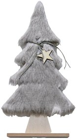 LUSH dekoratív karácsonyfa szőrmével 28 cm - többféle színben Termék színe: Sötétszürke