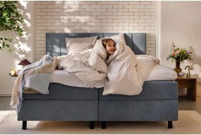 Kék ágyneműtartós boxspring ágy 160x200 cm Elva Bold Line – Bonami Selection