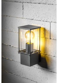 Lámpa Kerti lámpatest KEMI-AU, E27, MAX.15W, IP44, AC220-240V,50-60Hz, falra szerelhető, grafit