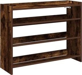 vidaXL füstös tölgy színű szerelt fa cipőtartó 80x25x62 cm
