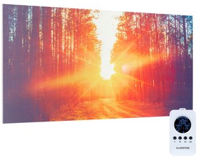 Klarstein Wonderwall Air Art Infinite, infravörös hősugárzó, 120 x 60 cm, 720 W, fali, kép, távirányító