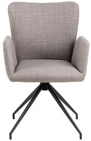 Szürke kárpitozott étkezőfotel szett 2 db-os Laura – Actona