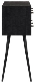 tömör újrahasznosított tíkfa tálalóasztal fiókkal 116x30x76 cm