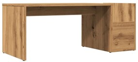 Kézműves tölgy színű szerelt fa dohányzóasztal 90 x 45 x 35 cm