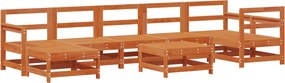 vidaXL Kerti lounge szett 8 pcs Viaszbarna Tömör fenyő