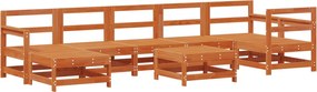 vidaXL Kerti lounge szett 8 pcs Viaszbarna Tömör fenyő