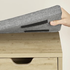 Cipőtartó pad szürke ülőkével és fiókkal TAYLOR ARTISAN 104x30x48 cm, fehér