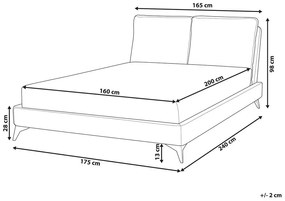 Franciaágy 160 cm Mellody (világos bézs) (ágyráccsal). 1081353