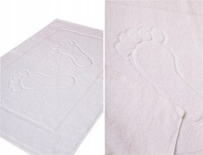 Fürdőszobaszőnyeg 50X70 cm Szállodai Törölköző Lábfej Deluxe Fehér Szálloda