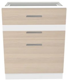 Salandra háromfiókos alsó konyhaszekrény IC 60 Cappuccino N