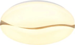 Globo 41790-18 Mennyezeti lámpa, fém fehér, műanyag fehér, fa barna, több szint fali kapcsolóval, színek rögzíthetők, memória funkció, ø: 330mm, M: 70mm, tartozék: LED 24W 230V, 2860lm forrás, 1910lm kimenet, CCT 3000/6000/4200K