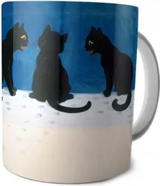 Bögre Fekete macskák a hóban Louis Wain