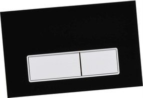 Öblítőgomb F üveg fekete matt króm wc vázhoz Kerék Technic Gt