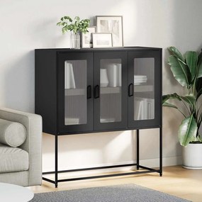 antracit hidegen hengerelt acél tálalószekrény 100,5x39x107 cm
