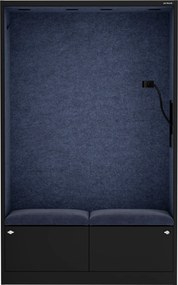 Sally 1150mm korpus Czarny - siedzisko Granatowy