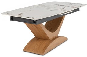 Bővíthető Márványhatású Kerámia Étkezőasztal. ALICANTE 160-200 cm