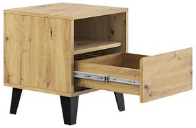 Éjjeliszekrény BOGAN 1S, tölgyfa artisan