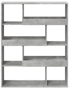 betonszürke szerelt fa térelválasztó 100 x 33 x 125,5 cm