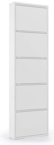 Fehér fém billenő ajtós cipőtartó 50x169x15 cm Ode – Kave Home