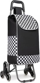 Fekete lépcsőjáró bevásárlótáska kerekeken "Helper"