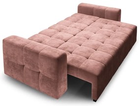 Luca rózsaszín kinyitható bársonykanapé - Milo Casa