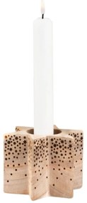 Fa csillag alakú gyertyatartó WOOD STAR