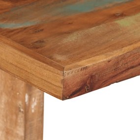 Tömör újrahasznosított fa étkezőasztal 110x55x78 cm