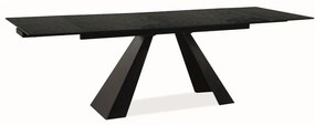 Salvadore III 160 x 90 cm étkezőasztal, fekete