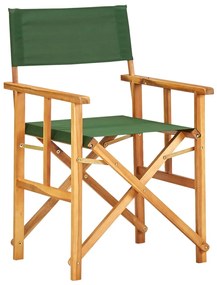 vidaXL zöld tömör akácfa rendezői szék