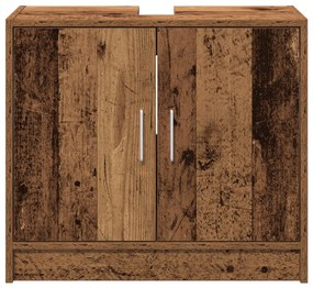 mosdó szekrény Régi fa 63x29x55 cm Mérnöki fa
