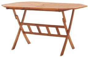 tömör akácfa összecsukható kerti asztal 135 x 85 x 75 cm